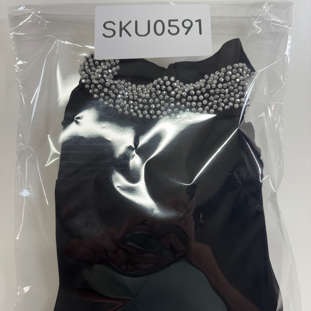 Tiana B Black Beaded Pearl Neck Shift Dress 2X Sleeveless Cocktail Party Plus - Picture 10 of 10